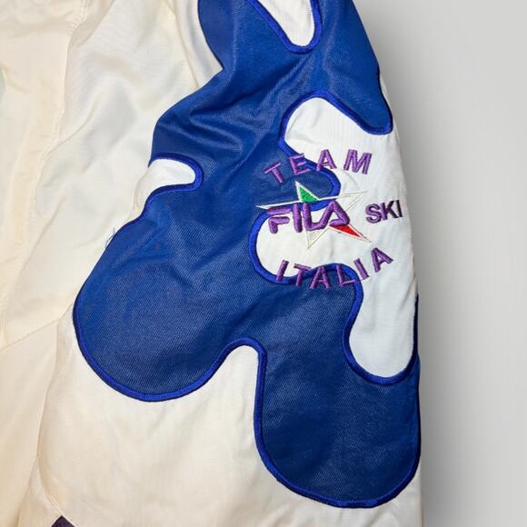 Vintage Fila Ski Team Italia Alberto Tomba Snow Suit Jacket Pants Size 8 Retro - Picture 6 of 11